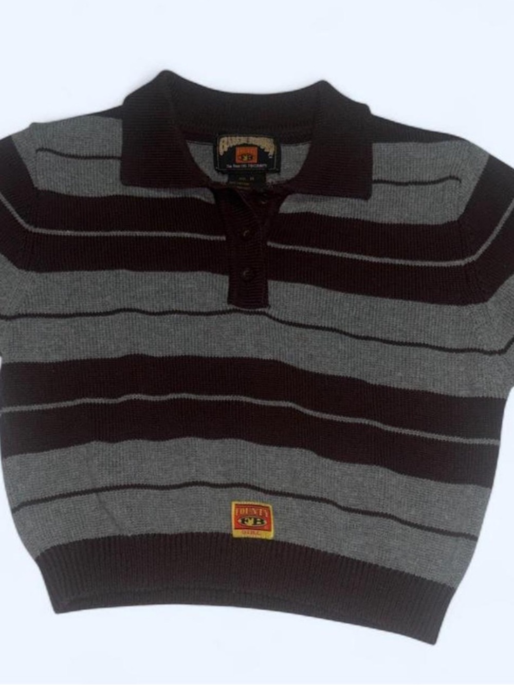 FB COUNTY CHARLIE BROWN GREY CROP TOP